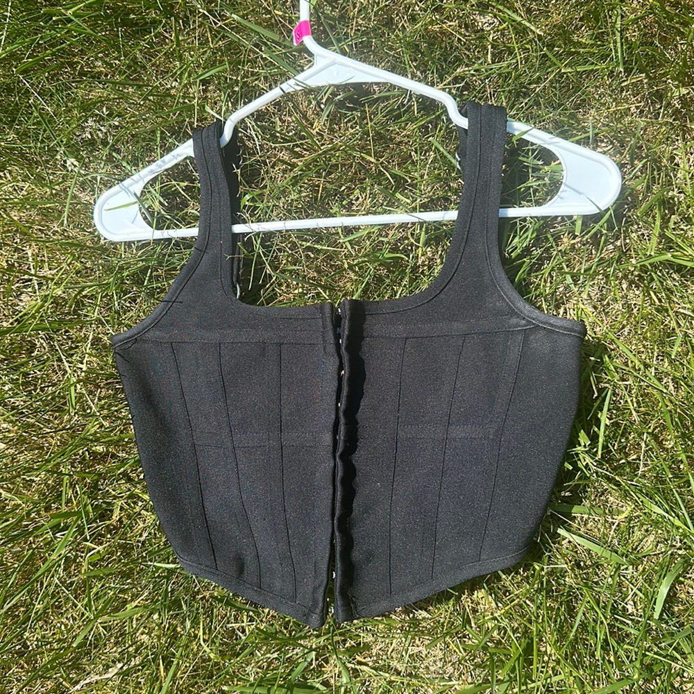 FASHIONNOVA BLACK CORSET TOP (S)